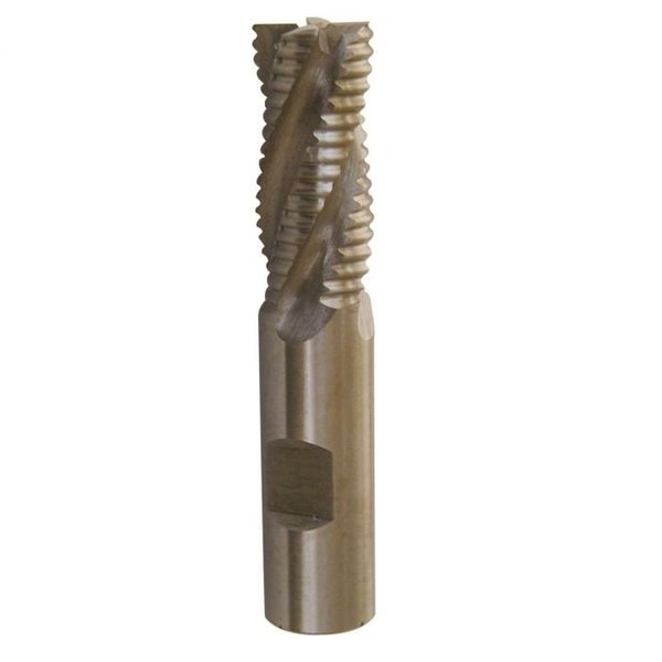 Qualtech Roughing End Mill, NonCenter Cutting, Series DWC, 78 Diameter Cutter, 334 Overall Length, 15 DWC7/8